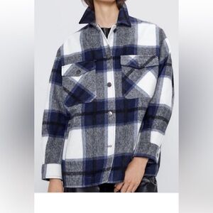 Zara Blue Plaid Shacket